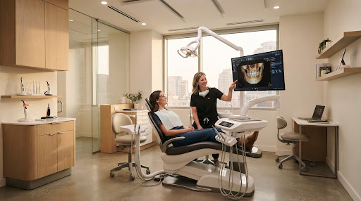 Sillón odontológico ergonómico y escaneo 3D